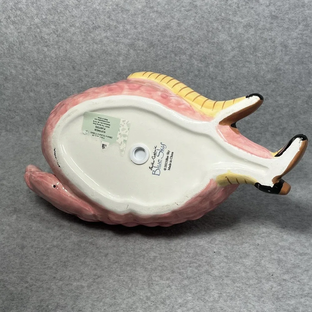 Blue‎ Sky Flamingo Ceramic Planter Heather Goldminc Succulent Cachepot Coastal